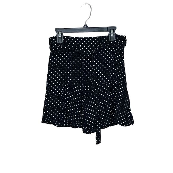 Zara black white polka dots ruffled skort size Small - Picture 2 of 11